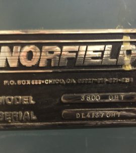 Norfield 3800 Plate