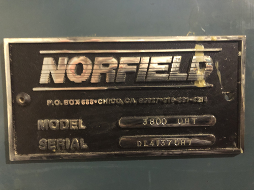 Norfield 3800 Plate
